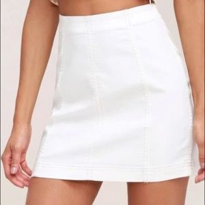 FREE PEOPLE MODERN FEMME DENIM MINI SKIRT